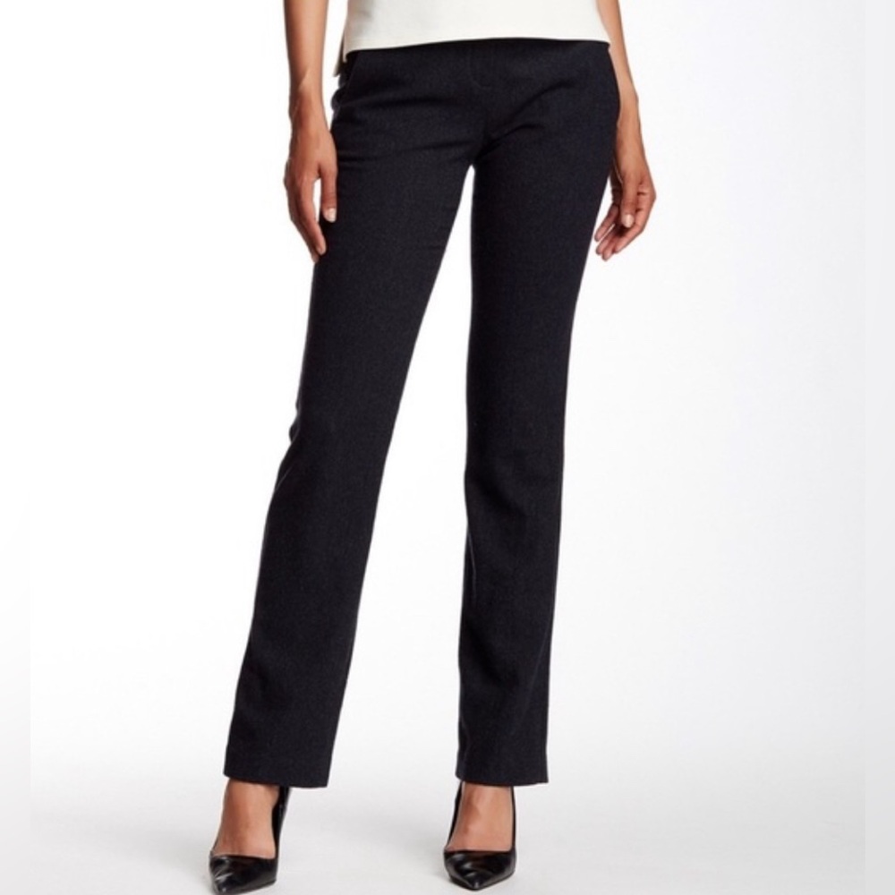 Theory Outlet - Rosel Black Straight Pant in Sevona Stretch Wool
